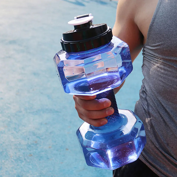 Dumbbell Water Bottle Portable Weight Water Bottles 2.6L - Sport Fitness Water Dumbells