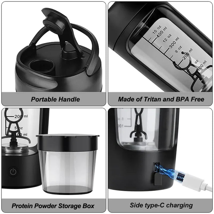 650ml USB Electric Portable Whey Protein Shaker