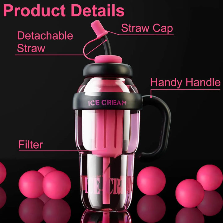 Water Bottles Large Capacity with Straw 1200ML