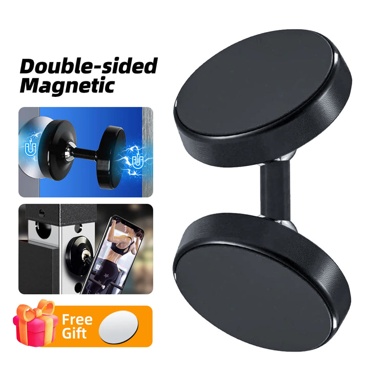 Dual Magnetic Phone Mount and Holder – Hands-Free Gym Phone Holder with Two-Way