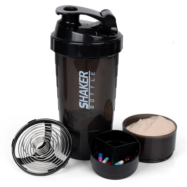 3 Layers Shaker Protein Bottle Powder Shake Cup