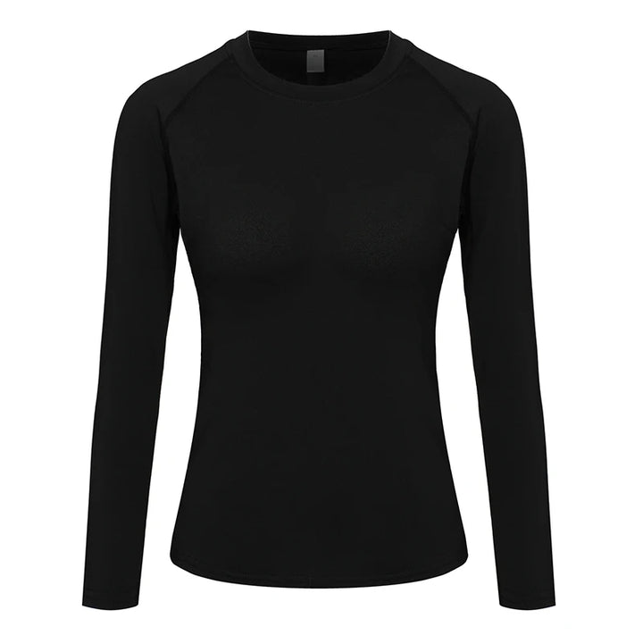 Women's Compression Shirt Athletic Yoga Running Long Sleeve T-Shirt