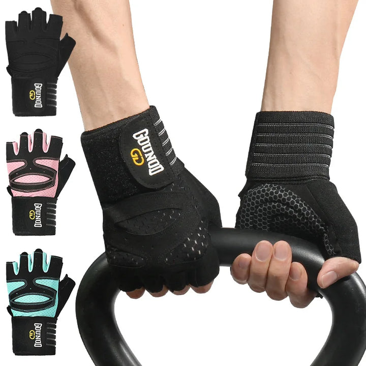 Weightlifting Gloves Wristband Support Breathable Anti-Slip Sports Gym