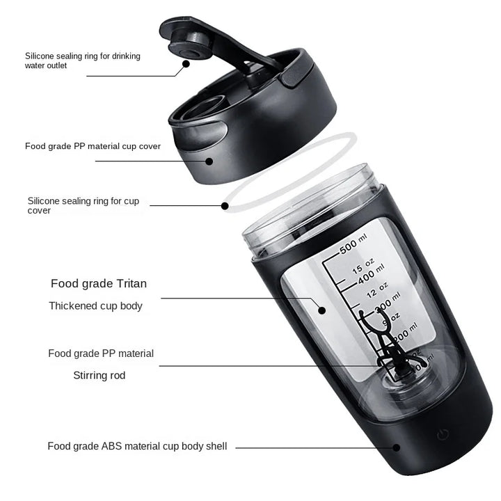 650ml USB Electric Portable Whey Protein Shaker