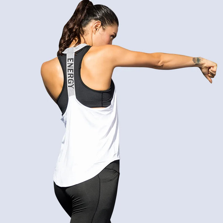 New Breathable Backless Yoga Vest Sleeveless Solid Fitness Tank Top