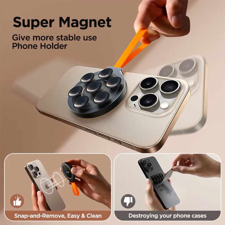JOYROOM Magnetic Suction Cup Phone Mount, Silicone Suction Phone Case Grip