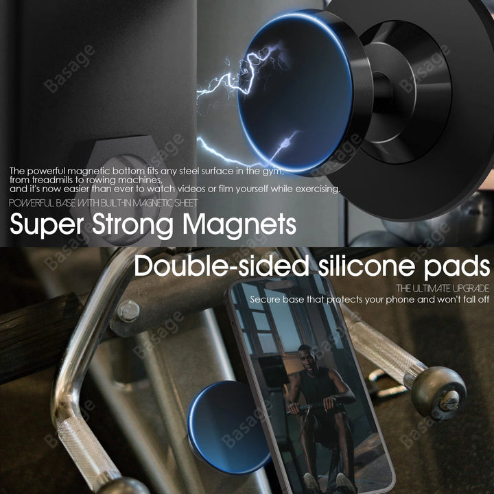 Dual Magnetic Phone Mount & Holder. Attaches magnetically to Metal Surface