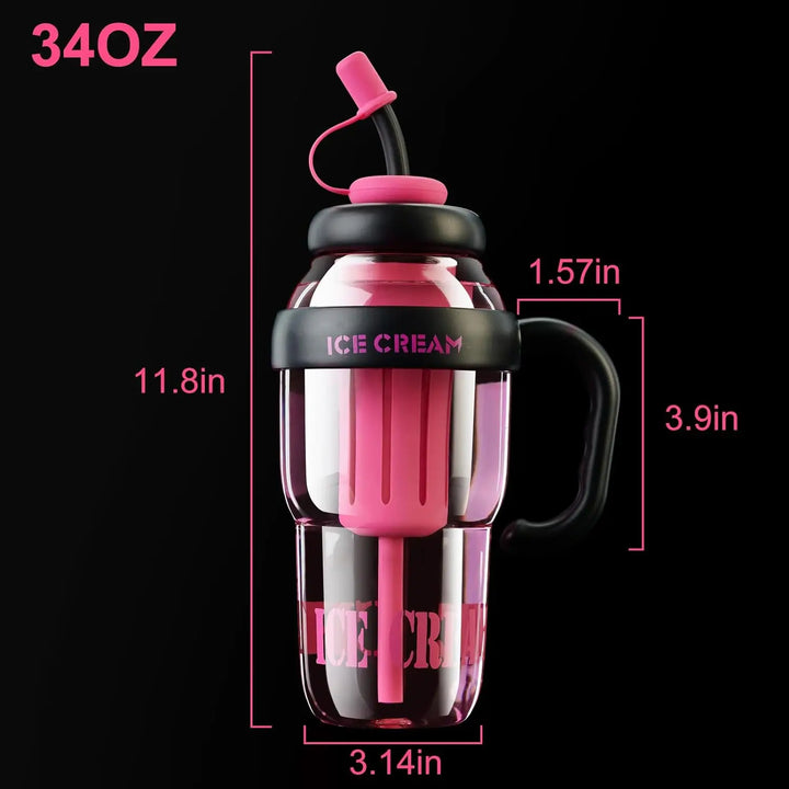 Water Bottles Large Capacity with Straw 1200ML